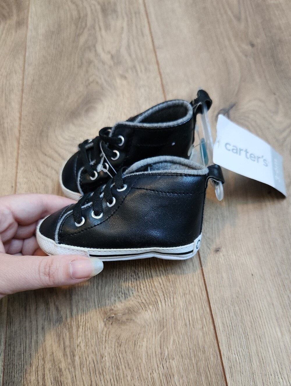 NWT 3-6 months boys Black Shoes